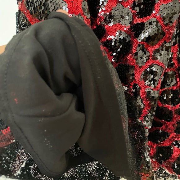 ZARA SEQUIN ANIMAL PRINT MINI SLIP DRESS - Picture 6 of 7